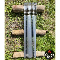 50x Stainless steel skewers 60 cm