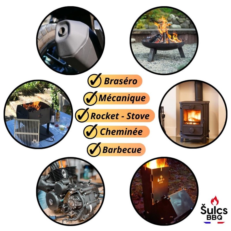 Noir Mat - Pot de peinture professionnelle haute température 900°C - 1Kg Ref. 0915