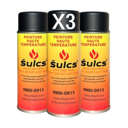 Noir Mat - Peinture professionnelle haute température 900°c - Aérosol 400Ml - Ref. 0915