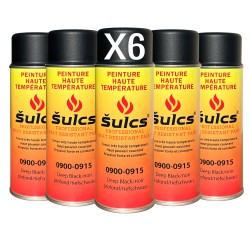Noir Mat - Peinture professionnelle haute température 900°c - Aérosol 400Ml - Ref. 0915