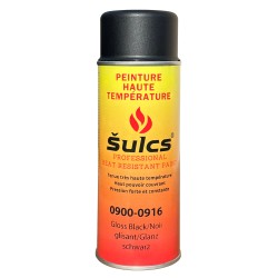 Noir Satin - Peinture professionnelle très haute température 1200°c - Aérosol 400Ml - Ref. 0916