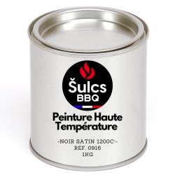 Noir Satin - Pot de peinture professionnelle très haute température 1200°c - 1Kg Ref. 0916