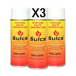 900° high temperature paint - White - For barbecue, chimney and inserts