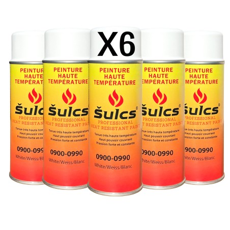 Blanc - Peinture professionnelle haute température 900°c - Aérosol 400Ml - Ref. 0990