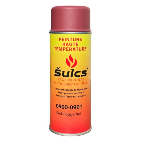 Rouge - Peinture professionnelle haute température 900°c - Aérosol 400Ml - Ref. 0991