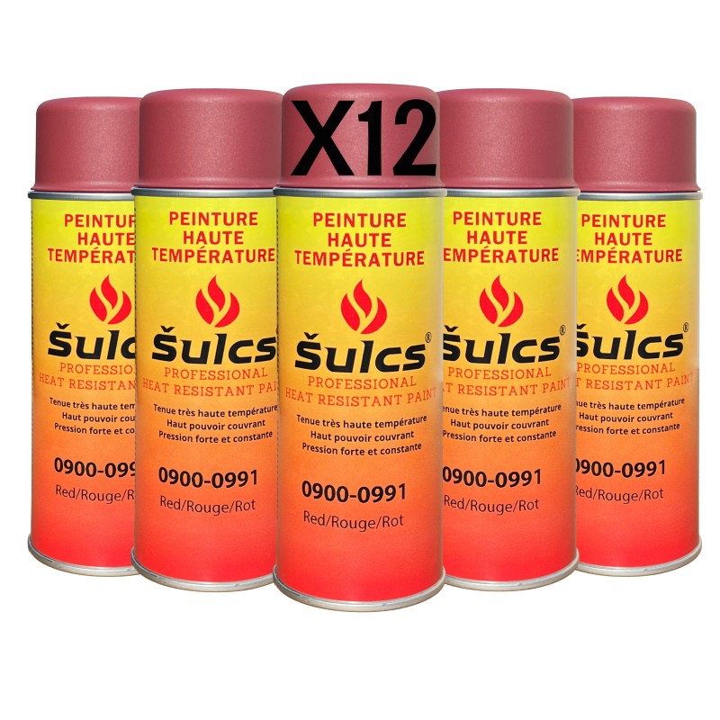 900° high temperature paint - Red - for barbecue, chimney and inserts