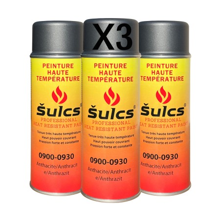 900° high temperature paint - Grey - For barbecue, chimney and inserts