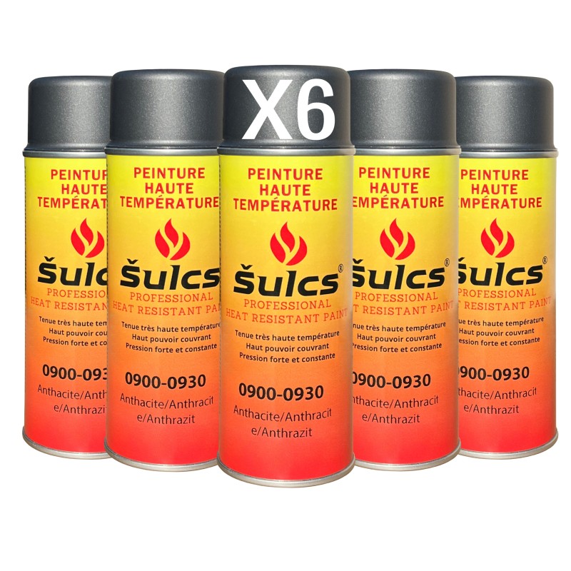 Gris Anthracite - Peinture professionnelle haute température 900°c - Aérosol 400Ml - Ref. 0930