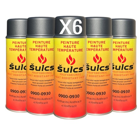 Gris Anthracite - Peinture professionnelle haute température 900°c - Aérosol 400Ml - Ref. 0930