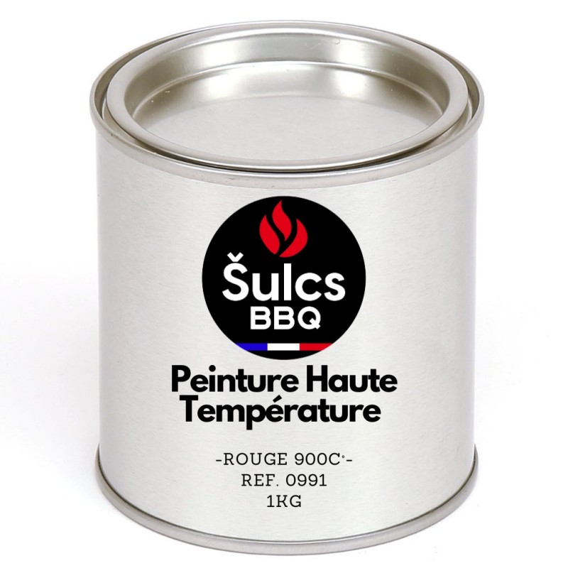 Rouge - Pot de peinture professionnelle haute température 900°c - 1Kg Ref. 0991
