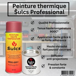 Rouge - Pot de peinture professionnelle haute température 900°c - 1Kg Ref. 0991