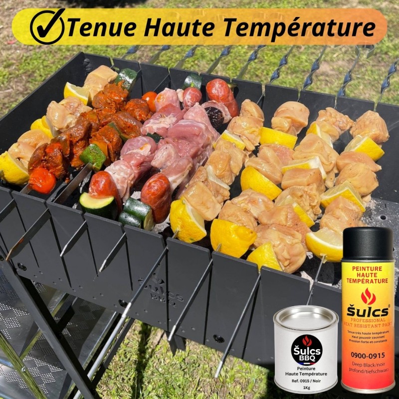 Gris Anthracite - Pot de peinture professionnelle haute température 900°c - 1Kg Ref. 0930