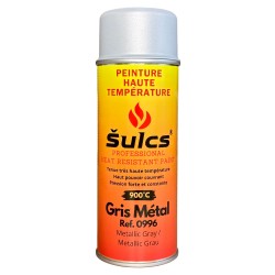 GRIS Métal - Peinture professionnelle haute température 900°c - Aérosol 400Ml - Ref. 0996