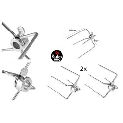 Paire de broches supplémentaires pour Kit Tournebroche