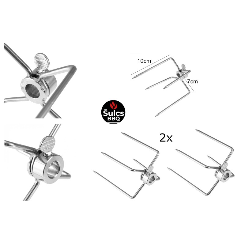 Paire de broches supplémentaires pour Kit Tournebroche