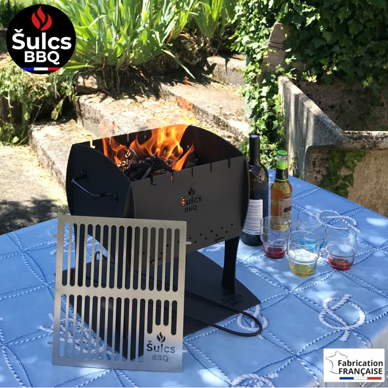 Table / transportable barbecue - Model S - Raw Steel -
