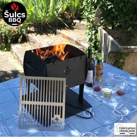 Barbecue de table / transportable - Modèle S - Acier Brut -
