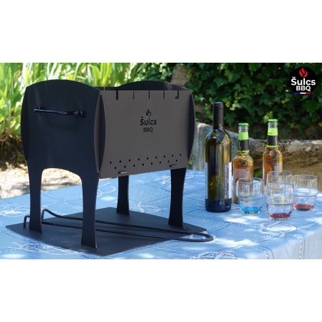 Barbecue de table / transportable - Modèle S - Acier Brut -