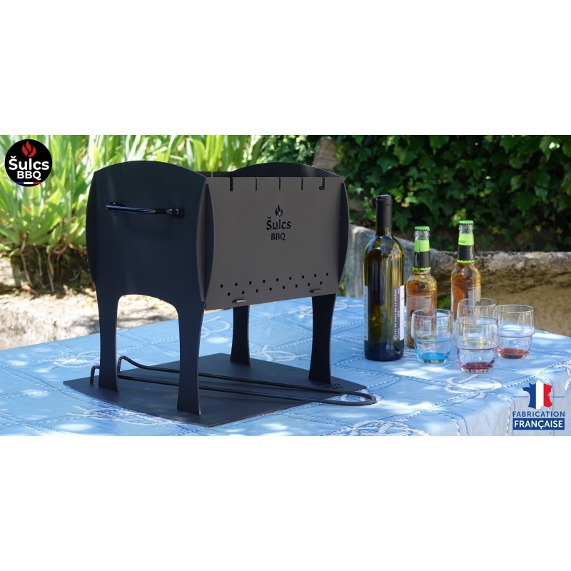 Barbecue de table / transportable - Modèle S - Acier Brut -