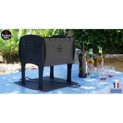 Barbecue de table / transportable - Modèle S - Noir Mat -