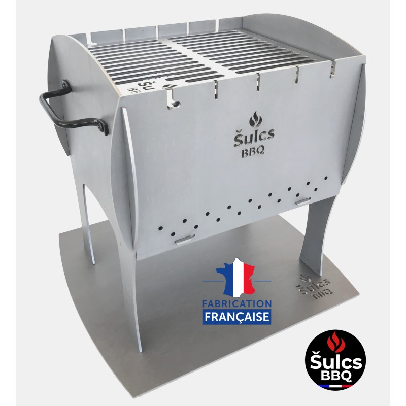 Table / transportable barbecue - Model S - Raw Steel -