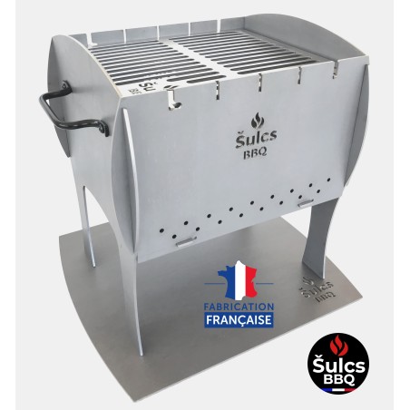 Table / transportable barbecue - Model S - Raw Steel -