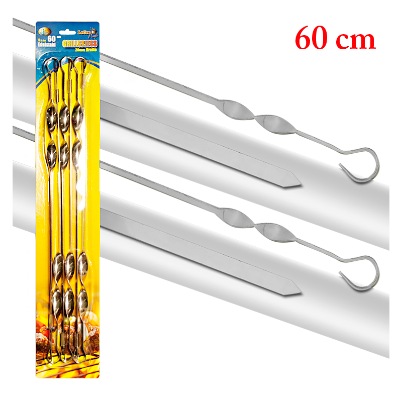 Skewers 60x2 cm - 2mm - Set of 6