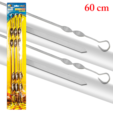Skewers 60x2 cm - 2mm - Set of 6
