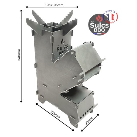 Petit Rocket Stove transportable Šulcs BBQ