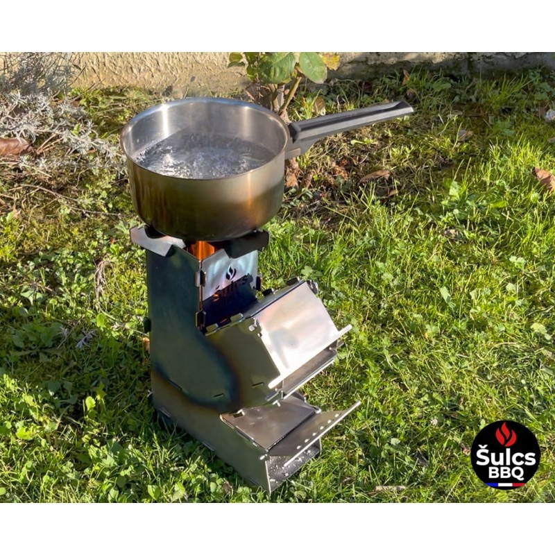 Small Portable Rocket Stove Šulcs BBQ