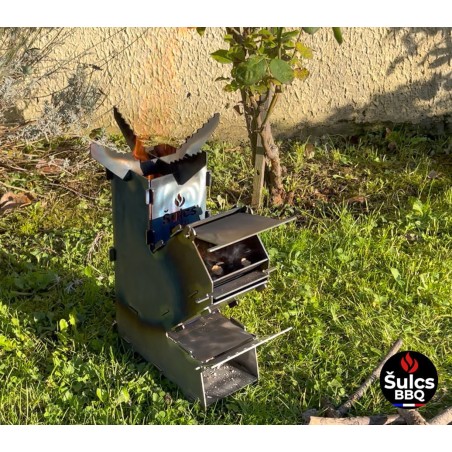 Petit Rocket Stove transportable Šulcs BBQ