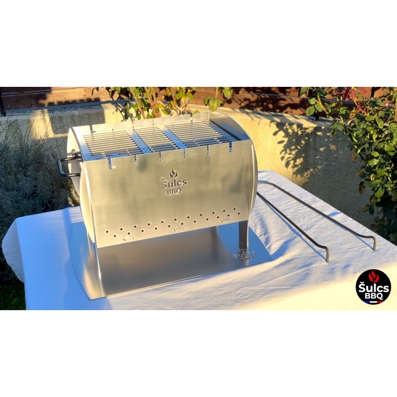 Barbecue de table / transportable - Modèle L - 100% Inox -