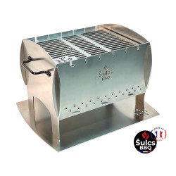 Table / transportable barbecue - Model L - 100% stainless steel -