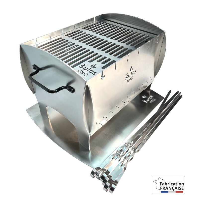 Barbecue de table / transportable - Modèle L - 100% Inox -